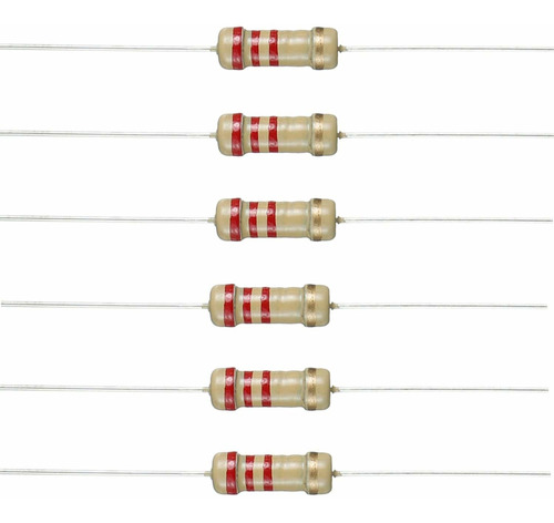 Bojack Resistencia Única 2.2k Ohm Resistors, 1/2 W, ±5% (pa