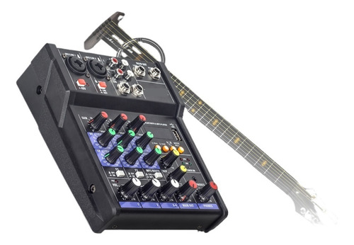 Ru-4t Mezclador De Sonido Profesional Au-dio Usb, 4