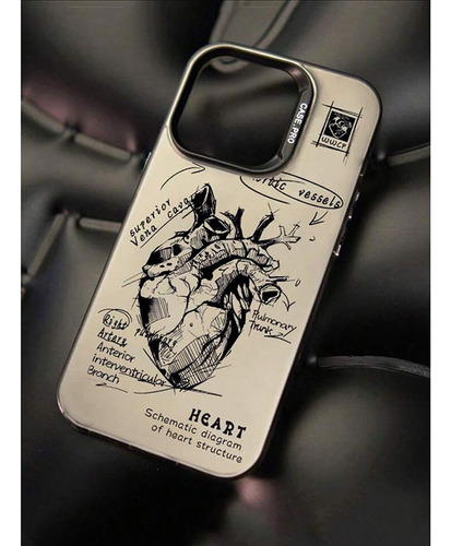 Funda Colorida Xr - Heart Sketch Para iPhone 14 Pro Max