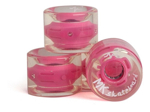 Imagen 2 de 4 de Ruedas Skate Longboard Mk 60mm X 45mm Con Luces Led