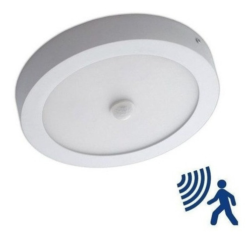 Plafon Led Com Sensor De Presença 18w Sobrepor Ou Embutir