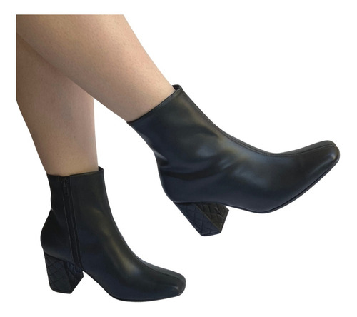 Imagen 5 de 10 de Botín Dama Felipe Rentería Tacón 7cms Moda Mujer Botas
