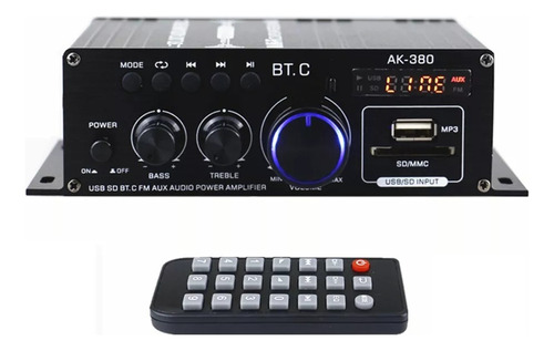 Mini Audio Amplificador De Potencia De Sonido Ak380 40w+40w 