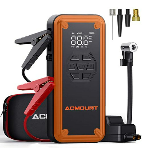 Iniciador De Batería Acmount Con Compresor De Aire