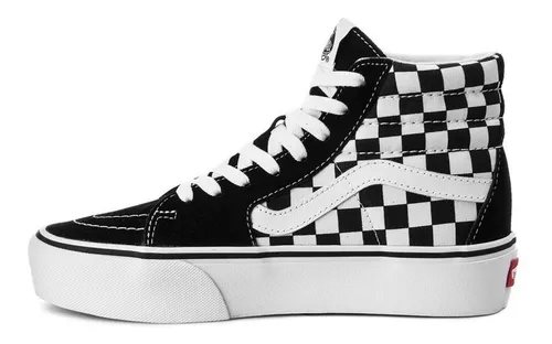 Vans Sk8-hi Platform 2 Negro Cuadros Blancos Nqxh