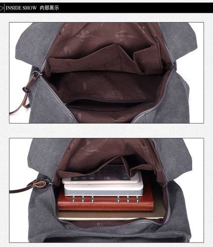 Bolso Tote De Lona For Mujer Bolso De Trabajo Con Cremallera