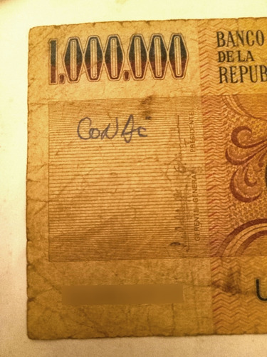 Billete Antiguo Argentino 1.000.000 Pesos Ley18188 1970-1983 (Usado)