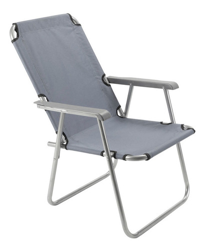 Silla Playa Reposera Plegable Gadnic Para Exteriores Color Gris