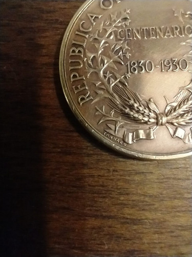 Imagen 4 de 6 de Antigua Medalla Centenario Republica Del Uruguay 1930