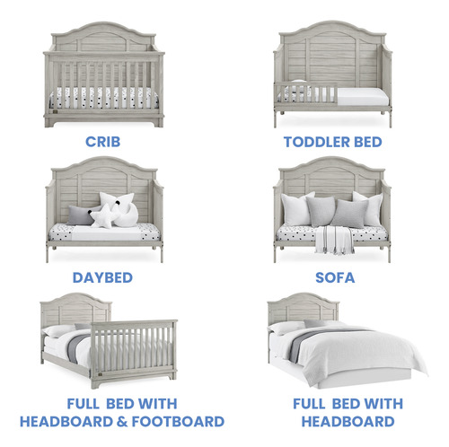 Cunas De Madera Solida Convertible 6 En 1 Asher Simmons Kids