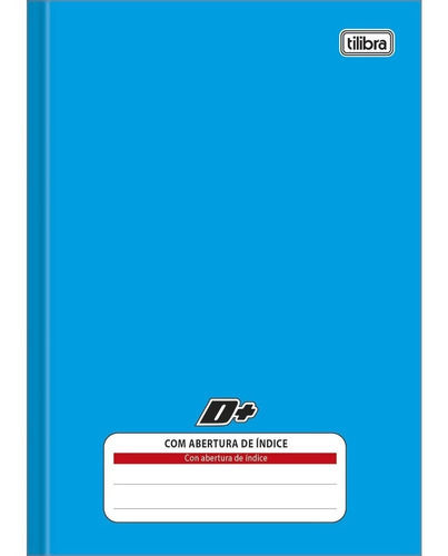 Caderno Brochura Capa Dura 1/4 Com Índice D+ Azul 96 Folhas