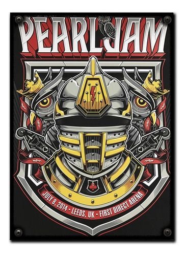 #325- Cuadro Vintage 30 X 40 - Pearl Jam Grunge Rock Cartel