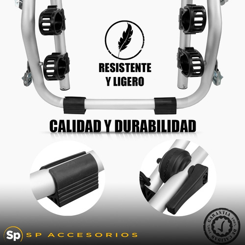 Imagen 6 de 8 de Rack Portabicicletas Hollywood B2 Para 2 Bicicletas