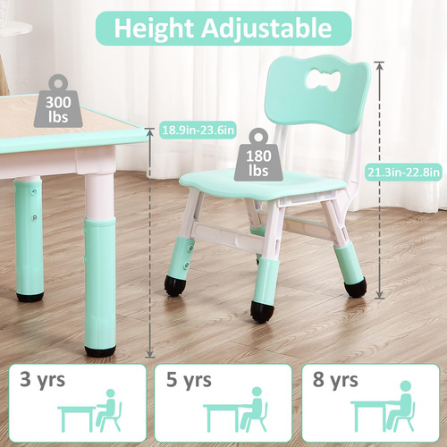 Garveehome Juego De Mesa Y Sillas Para Niños Escritorio