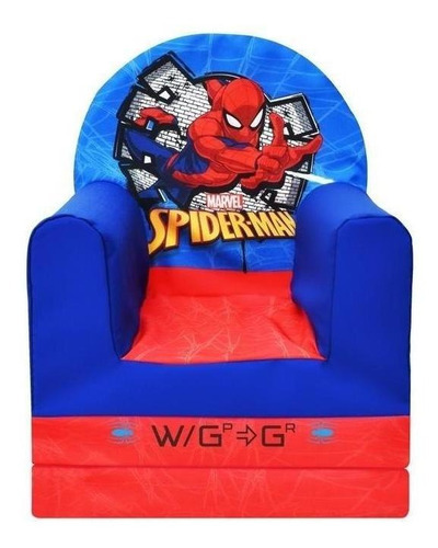 Sillon Infantil Convertible A Cama De Espuma Disney Color Spiderman