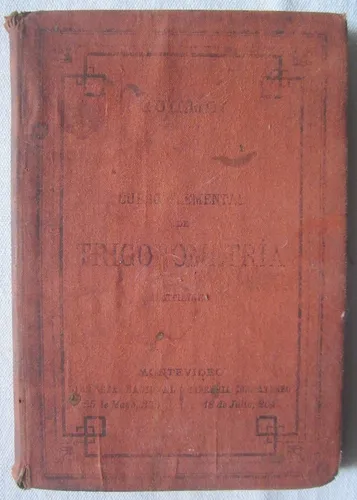 Antiguo Libro De Trigonometria Montevideo 1874 (Usado)