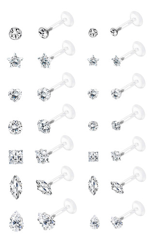 Jstyle 14 Pares De Aretes Para Cartlago De Hlice, Tragus, Co