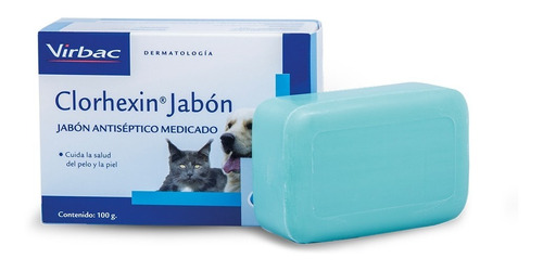 Jabon Clorhexin Medicado Para Perros, Gatos Y Equinos 100gr