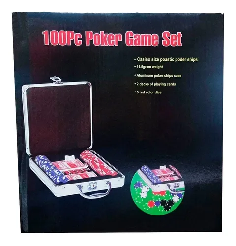 Set Juego De Póker 100 Fichas Maleta Lujo En Aluminio R:100p