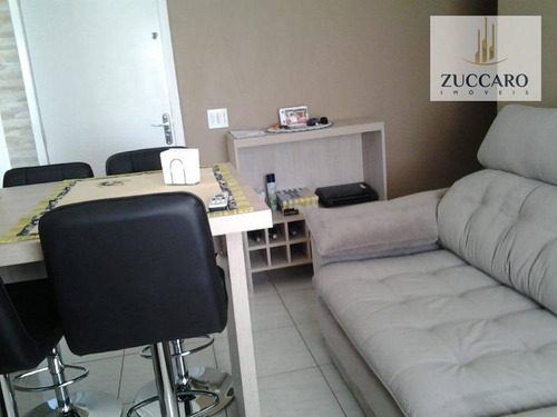 Apartamento Mobiliado Com 2 Dormitórios À Venda, 46 M² Por R$ 250.000 - Ponte Grande - Guarulhos/sp - Ap13183