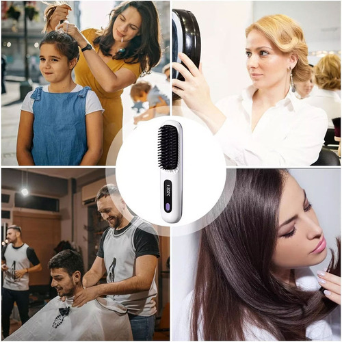 Multifuncional De Cerâmica Cabelo Portátil Sem Fio Lcd