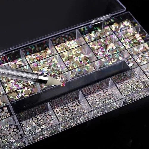 Nail Art Rhinestone Pegatinas Decoración De Uñas Set
