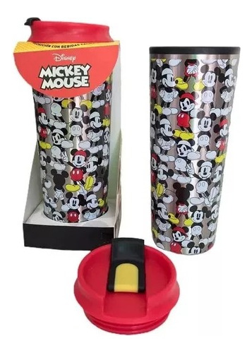 Vaso Termo De Mickey Mause Mug Metalico Disney