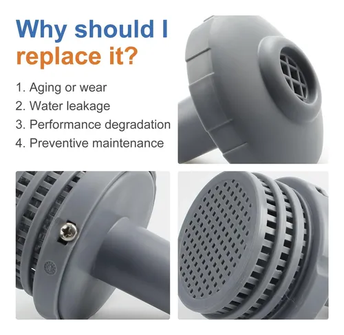 KATELUO Conector Filtro Para Piscina – Kit De Colador Con Malla Extraíble Para Piscinas Sobre Suelo