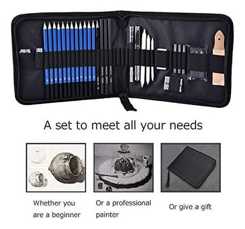 Set De Lápices De Dibujo Profesional De 37 Piezas, Un ...