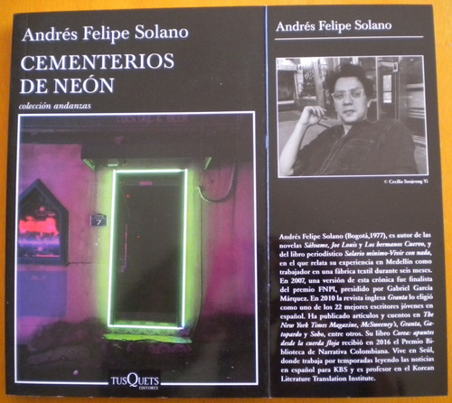 Solano Andrés Felipe / Cementerios De Neón / Excelente Estad