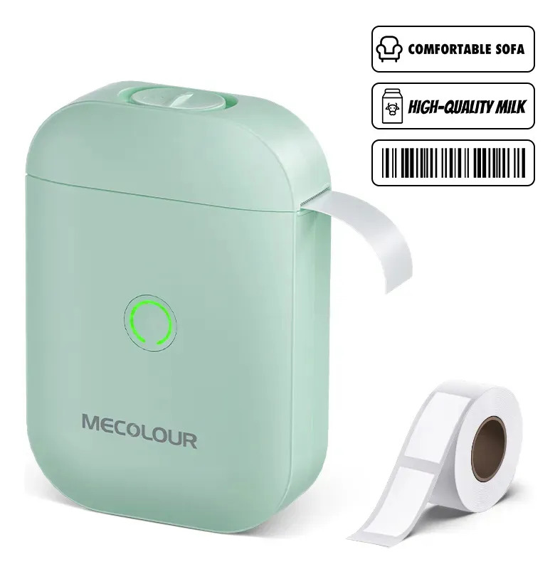 Impressora Portátil Etiquetas Mecolour Bluetooth 203 dpi 1200mAh Verde