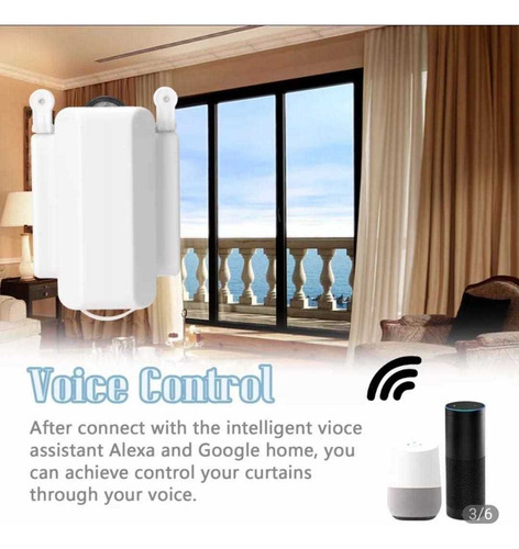 Motor Inteligente Wifi P/ Cortina Varão E Trilhos C/ Alexa.