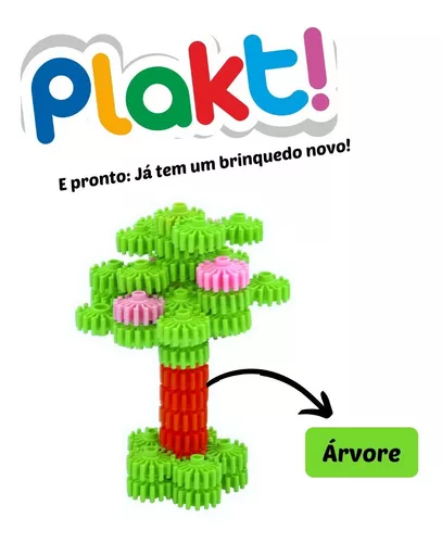 BRINQUEDO DE MONTAR ENCAIXE EDUCATIVO CRIATIVO PLOKT 200 PEÇAS - PAKI TOYS  - LOJAS RENASCER