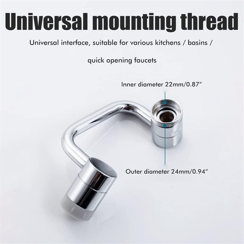 Extensor De Grifo Universal Con Rotación De 1080°, Aireador