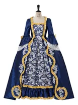 Comprar Bata Azul A La Francaise, Vestido De Baile Barroco Victoriano Del Siglo Xviii Para Disfraz De María Antonieta Y Recreación Histórica