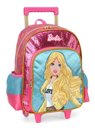 Mochila Com Rodinhas Barbie - Infantil - Feminina - Luxcel