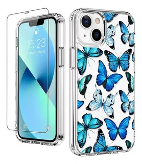 Funda Luhouri Phone 13 Mini, Estampe De Mariposas/protect...