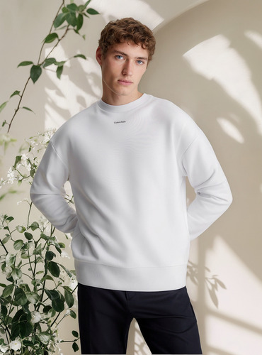 Polerón Nano Logo Cotton Modal Blanco Calvin Klein