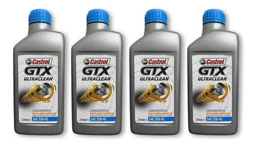 Kit Troca De Óleo 4 Litros Castrol Gtx 15w40 Semi Ultraclean