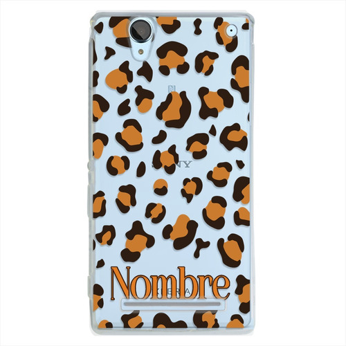 Funda Sony Xperia Animal Print Personalizada Con Tu Nombre