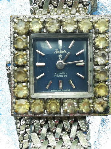 Reloj De Pulsera Suizo Anker 17 Jewels A Cuerda 