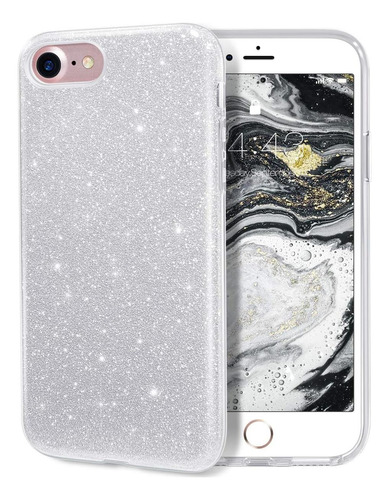 Milprox Glitter Fase Compatible Con iPhone SE 2022, iPhone 8