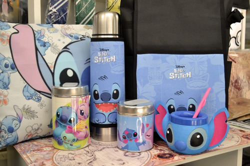 Imagen 2 de 4 de Set Mate Stitch 3d + Bolso + Termo + Azucarero + Yerbero