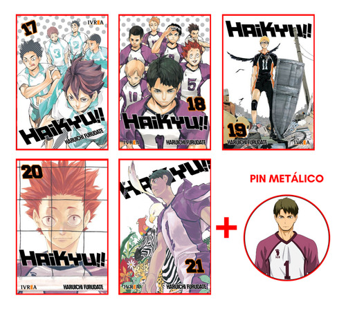 Combo Haikyu!! 17 A 21 - Manga - Ivrea