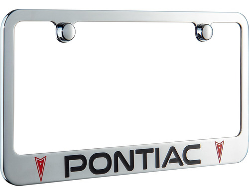 Pontiac - Marco De Matrícula Negro Con 2 Logotipos.
