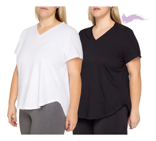 Remera Mujer Algodón Plus Size/talle Grande Noxion Pack X 2