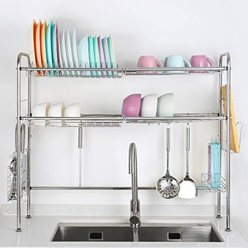Rzchome - Escurridor De Platos De Acero Inoxidable De 2 Nive