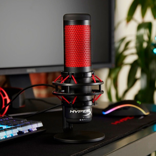 Imagen 5 de 5 de Micrófono Pc Streaming Youtube Twitch Hyperx Quadcast Negro