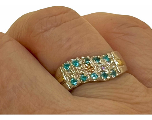 Imagen 3 de 9 de Anillo Bandera Argentina De Plata .