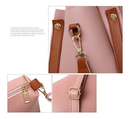 Imagen 8 de 9 de Set 4 Bolsas Mujer Moda Dama Crossbody Cosmetiquera Correa